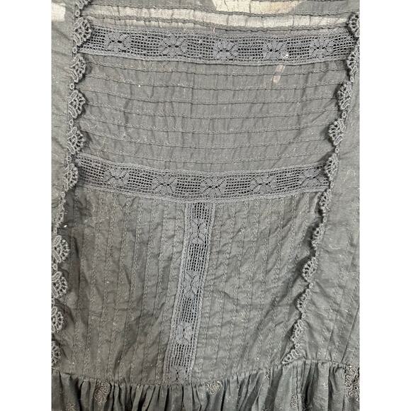 Free People Nobody Like You Embroidered Cotton Mini Dress Size Large - Picture 10 of 16